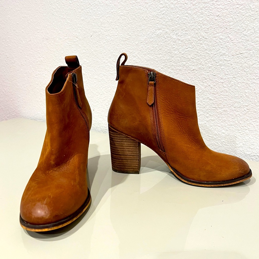 BP Tan Leather Booties
